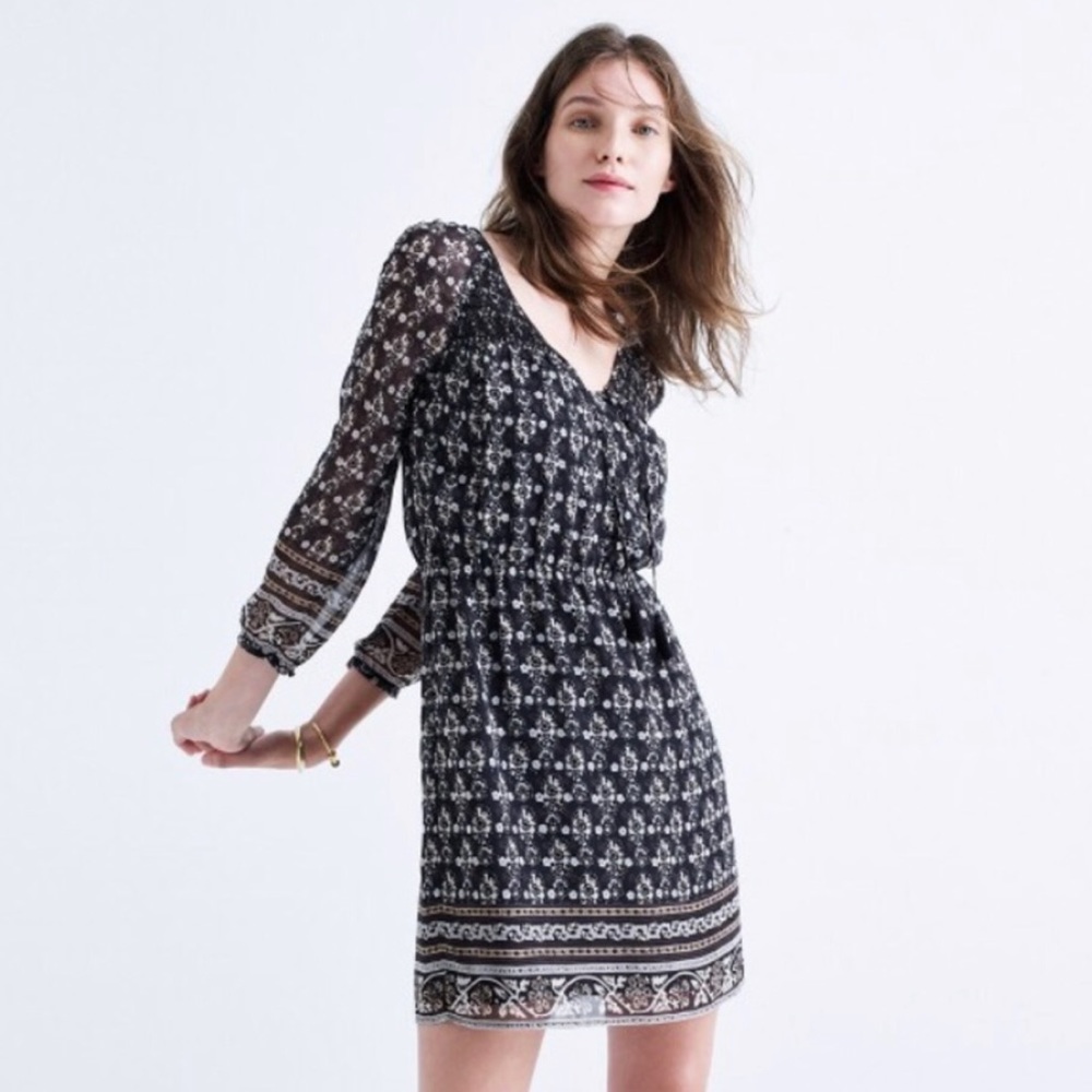 Madewell Woodland Floral Boheme Dress